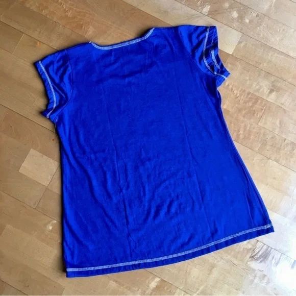 Butterfly Graphic Short Sleeve Tee, Royal Blue, Green, Black, Size XS - Picture 14 of 15